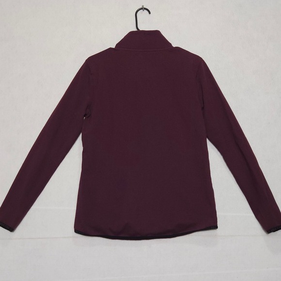 PINK Victoria Secret Maroon Fleece Quarter Zip Pullover Sweatshirt Women Medium - Picture 6 of 8